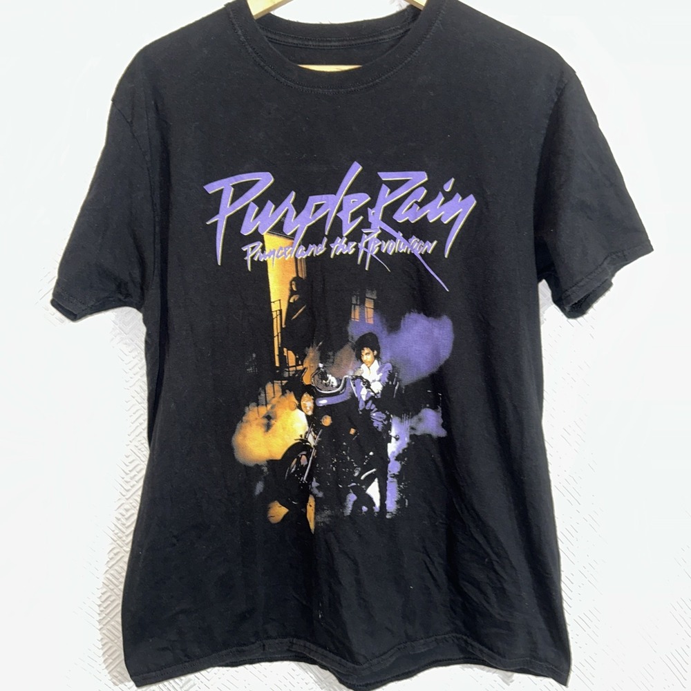 Purple Rain Princeland And The Revolution Black T-Shirt Size M